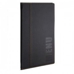Portamenù Trendy - 1 inserto doppio incluso - A5 - 18 x 25 cm - nero - Securit