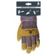 Guanti Docker DC103 - pelle crosta di bovino - taglia 10 - beige/blu - Deltaplus