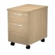 Cassettiera Agorà - 1 cassetto + 1 classificatore - con ruote - 44 x 60 x 60 cm - rovere