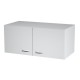 Sopralzo per armadi modulari - a 2 ante - 90 x 45,8 x 40 cm - grigio