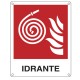 Cartello segnalatore - 25x31 cm - IDRANTE - alluminio - Cartelli Segnalatori