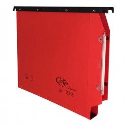 Cartella sospesa Joker - armadio - interasse 33 cm - fondo U - 33 x 28 cm - rosso - Bertesi