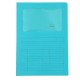 Cartellina a L con finestra Sintex - 120 gr - A4 - acquamarina - Blasetti - conf. 50 pezzi