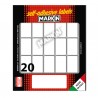 Etichette adesive - in carta - permanenti - 34 x 21 mm - 20 et/fg - 10 fogli - bianco - Markin