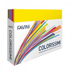 Cartoncino Bristol Color - 50 x 70 cm - 200 gr - colori assortiti - Favini - box display 240 pezzi