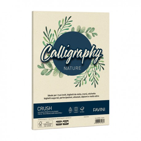 Carta Calligraphy Nature Crush - A4 - 200 gr - agrumi - Favini - conf. 50 fogli