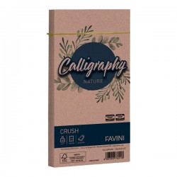 Busta Calligraphy Nature Crush - 110 x 220 mm - 120 gr - mandorla - Favini - conf. 25 pezzi
