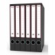 Gruppo registratori Sestetto - 23 x 33 cm - con 6 cartelle 3 lembi - dorso 23 cm - grigio - Rexel