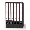 Gruppo registratori Sestetto - 23 x 33 cm - con 6 cartelle 3 lembi - dorso 23 cm - grigio - Rexel