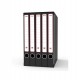 Gruppo registratori Quintetto - 23 x 32 cm - con 5 cartelle ad anelli - dorso 23 cm - grigio - Rexel