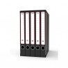 Gruppo registratori Quintetto - 23 x 32 cm - con 5 cartelle ad anelli - dorso 23 cm - grigio - Rexel