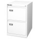 Classificatore Kubo - per cartelle sospese - 2 cassetti - 46 x 62 x 70 cm - bianco - Bertesi