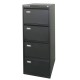 Classificatore Kubo - per cartelle sospese - 4 cassetti - 46 x 62 x 132 cm - nero - Bertesi