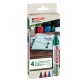 Marcatore permanente 21 Ecoline - punta conica - da 1,5 a 3 mm - colori assortiti - Edding - conf. 4 pezzi