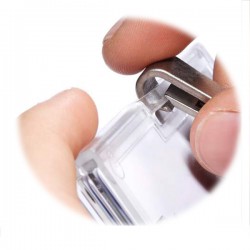 Portabadge PushBox Duo - 2 tessere inseribili - 5,4 x 8,7 cm - Durable - conf. 10 pezzi