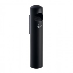 Posacenere murale Birkin - diametro 13 cm - H 65 cm - nero - Medial