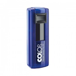 Timbro Pocket Stamp Plus 20 - 14 x 38 mm - 4 righe - autoinchiostrante - blu indaco - Colop