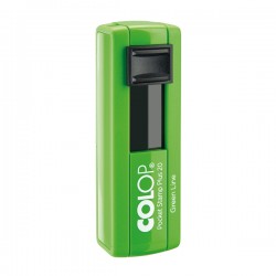 Timbro Pocket Stamp Plus 20 - 14 x 38 mm - 4 righe - autoinchiostrante - verde - Colop