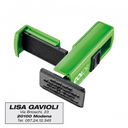Timbro Pocket Stamp Plus 20 - 14 x 38 mm - 4 righe - autoinchiostrante - verde - Colop