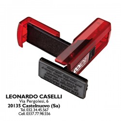 Timbro Pocket Stamp Plus 30 - 18 x 47 mm - 5 righe - autoinchiostrante - rosso rubino - Colop
