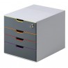Cassettiera Varicolor Safe - 28 x 29,2 x 35,6 cm - 4 cassetti - Durable