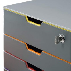Cassettiera Varicolor Safe - 28 x 29,2 x 35,6 cm - 4 cassetti - Durable