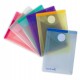 Buste con felcro - formato verticale - 8 x 11,5 cm - PP - colori assortiti - Djois - conf. 6 colori