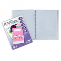 Portalistini personalizzabile Premium - liscio - 22x30 cm - 20 buste - trasparente - Favorit