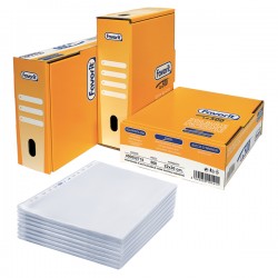 Buste forate La 500 - Linear - buccia - 22 x 30 cm - trasparente - Favorit - conf. 500 pezzi