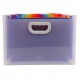 Classificatore con maniglia Crystal - 24 tasche - 33 x 23.5 x 25 cm - PP - Exacompta