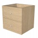 Cassettiera per casellario Rainbow - 2 cassetti - 32,5x28,8x32,5 cm - rovere