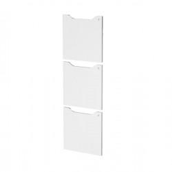 Set 3 ante per casellari Maxi Rainbow - con serratura - 36,8 x 36,8 cm - bianco