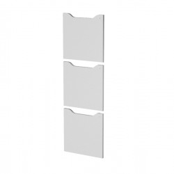 Set 3 ante per casellari Maxi Rainbow - con serratura - 36,8 x 36,8 cm - grigio
