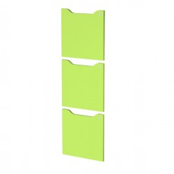Set 3 ante per casellari Maxi Rainbow - con serratura - 36,8 x 36,8 cm - verde