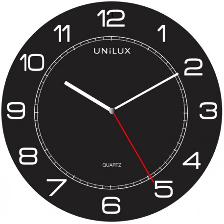 Orologio da parete Mega - diametro 57,5 cm - nero - Unilux