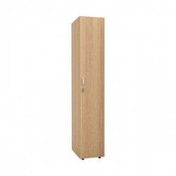 Armadio guardaroba - 1 anta - 33 x 52 x 185 cm - noce chiaro