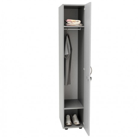 Armadio guardaroba - 1 anta - 33 x 52 x 185 cm - grigio