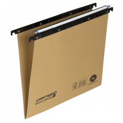 Cartella sospesa Cartesio Eco-logica - cassetto - 33 cm - fondo V - 31,3 x 25 cm - avana - Bertesi