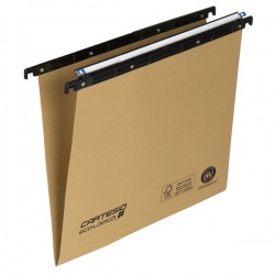 Cartella sospesa Cartesio Eco-logica - cassetto - 39 cm - fondo V - 37 x 25 cm - avana - Bertesi