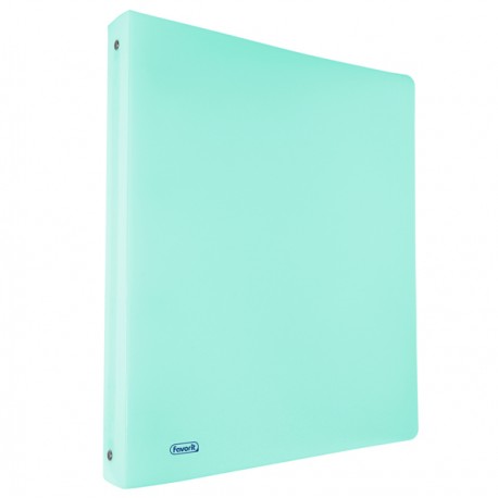 Raccoglitore Pastel - 22 x 30 cm - 4 anelli tondi 30 mm - PP - celeste - Favorit
