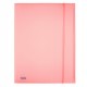 Cartella 3 lembi con elastico Pastel - 24 x 33cm - dorso 1 cm - PP - cipria - Favorit