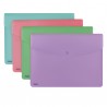 Busta con bottone Pastel - A4 - PP - colori assortiti - Favorit