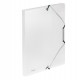 Cartella 3 lembi con elastico angolare Lumina - 24 x 32cm - dorso 2,5 cm - PP - trasparente - Favorit