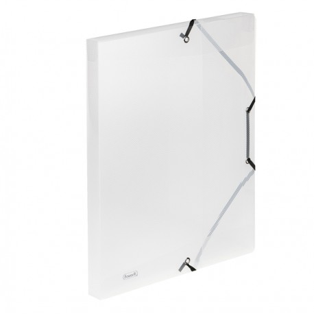 Cartella 3 lembi con elastico angolare Lumina - 24 x 32cm - dorso 2,5 cm - PP - trasparente - Favorit