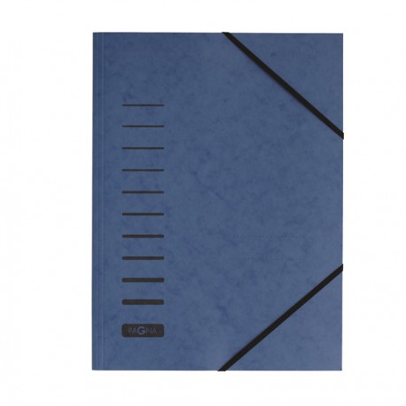 Cartella con elastico angolare - A4 - dorso variabile - cartoncino - blu - Pagna