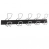 Appendiabiti da muro - 5 posti - 76 x 7,2 x 16 cm - metallo/ABS - nero/grigio metallizzato - Alba