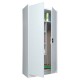 Armadio porta scope in metallo ad 2 ante battenti - 4 ripiani fissi - 90x41x181,5 cm - grigio - Bertesi