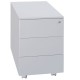 Cassettiere in metallo - 3 cassetti - 40 x 59 x 54 cm - grigio - Bertesi