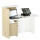 Reception concept - destra - 143 x 83 x 117 cm - bianco/rovere