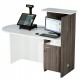 Reception concept - sinistra - 143 x 83 x 117 cm - bianco/frassino toscano